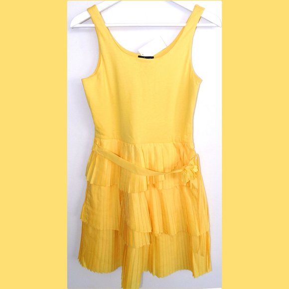 NWT Girls Ralph Lauren yellow summer party dress size 16